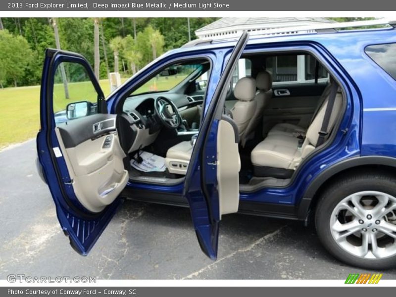Deep Impact Blue Metallic / Medium Light Stone 2013 Ford Explorer Limited