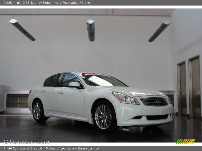 Ivory Pearl White / Stone 2008 Infiniti G 35 Journey Sedan
