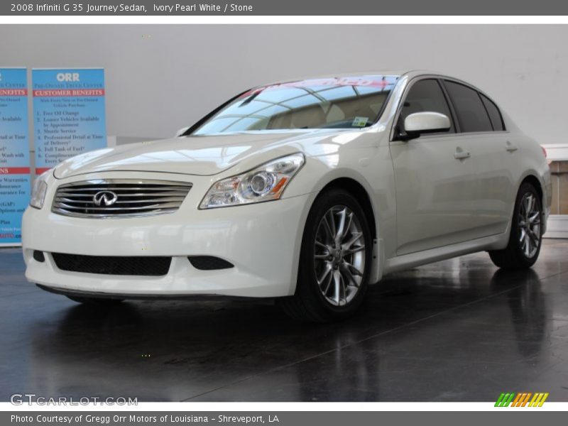 Ivory Pearl White / Stone 2008 Infiniti G 35 Journey Sedan