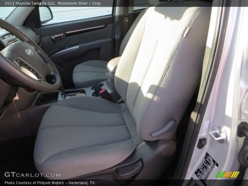 Moonstone Silver / Gray 2011 Hyundai Santa Fe GLS