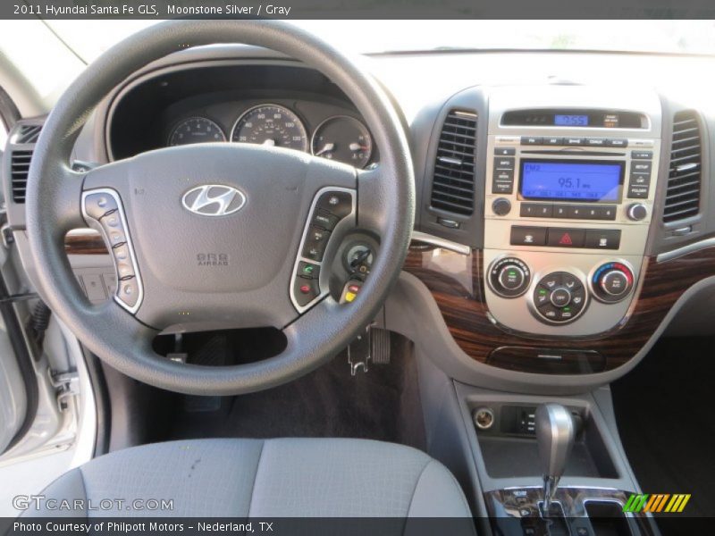 Moonstone Silver / Gray 2011 Hyundai Santa Fe GLS