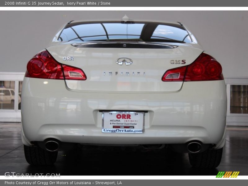 Ivory Pearl White / Stone 2008 Infiniti G 35 Journey Sedan