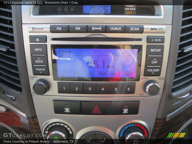 Moonstone Silver / Gray 2011 Hyundai Santa Fe GLS