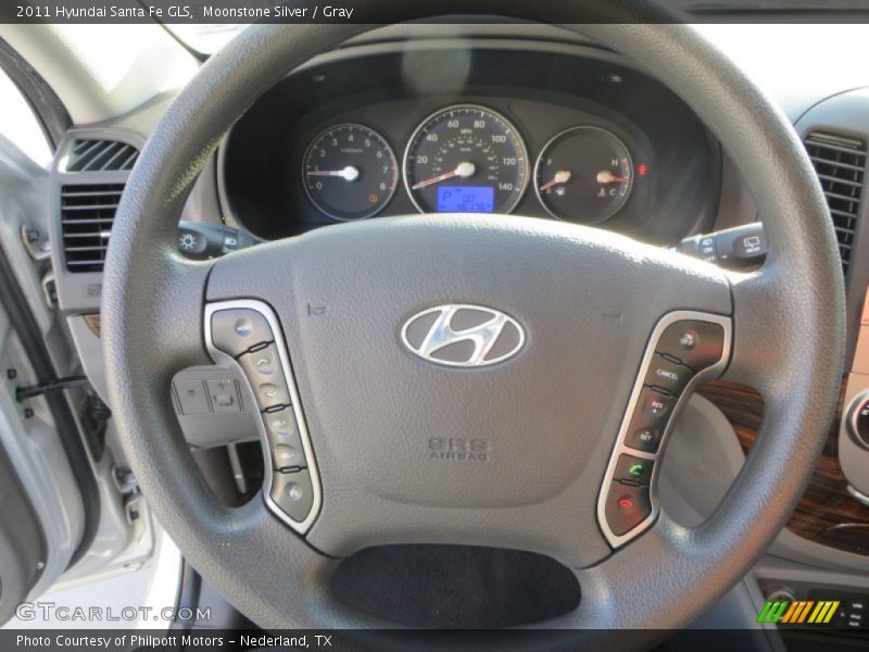 Moonstone Silver / Gray 2011 Hyundai Santa Fe GLS