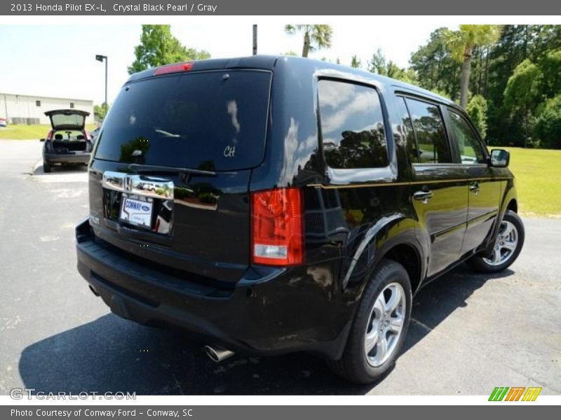 Crystal Black Pearl / Gray 2013 Honda Pilot EX-L