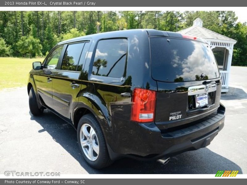 Crystal Black Pearl / Gray 2013 Honda Pilot EX-L