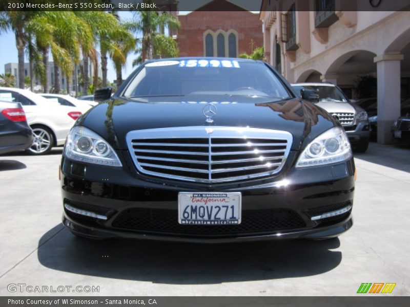 Black / Black 2010 Mercedes-Benz S 550 Sedan