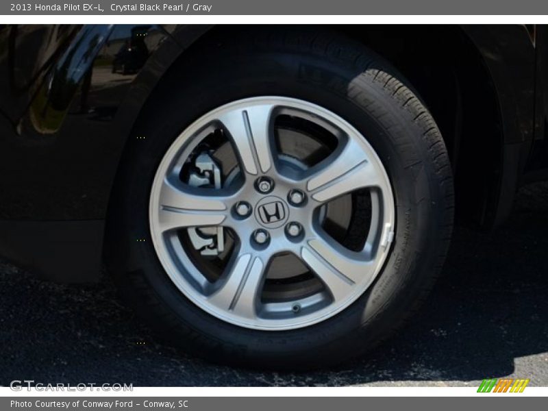 Crystal Black Pearl / Gray 2013 Honda Pilot EX-L