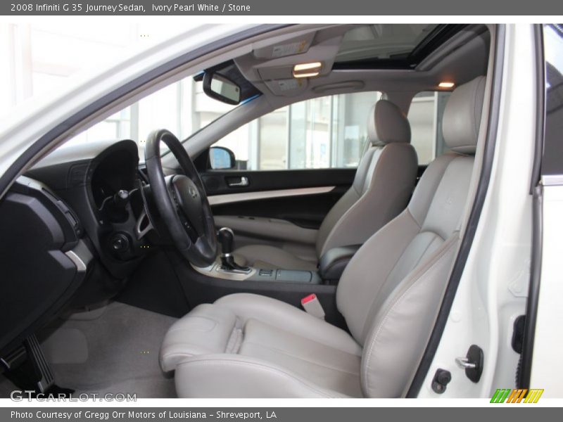 Ivory Pearl White / Stone 2008 Infiniti G 35 Journey Sedan
