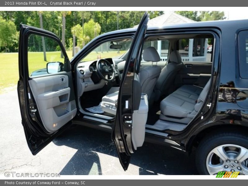 Crystal Black Pearl / Gray 2013 Honda Pilot EX-L