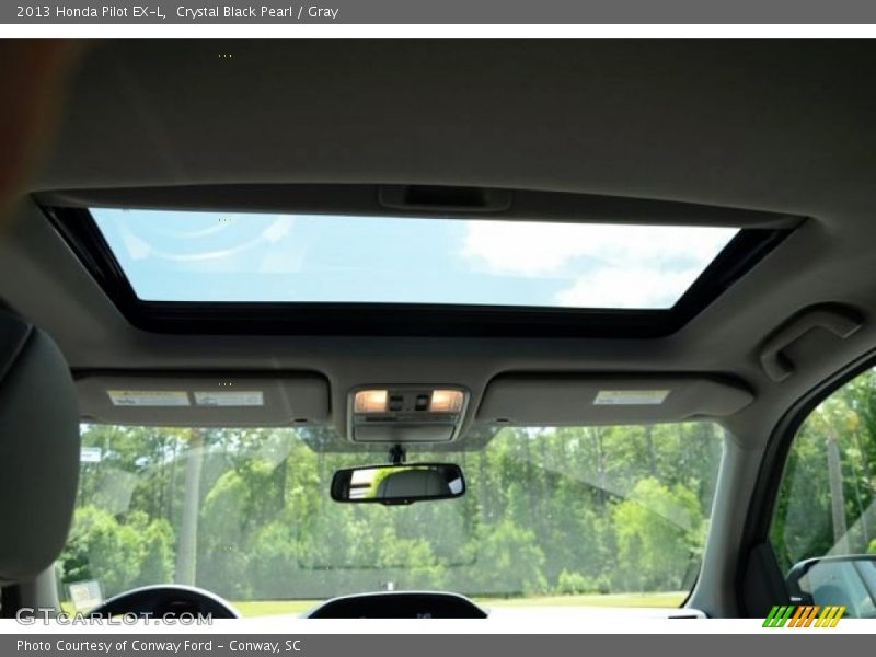 Crystal Black Pearl / Gray 2013 Honda Pilot EX-L