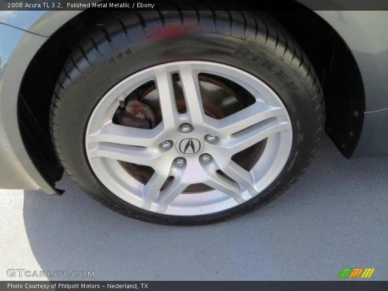 Polished Metal Metallic / Ebony 2008 Acura TL 3.2