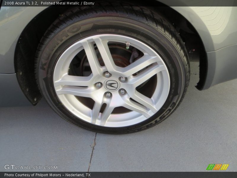 Polished Metal Metallic / Ebony 2008 Acura TL 3.2