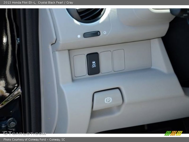 Crystal Black Pearl / Gray 2013 Honda Pilot EX-L