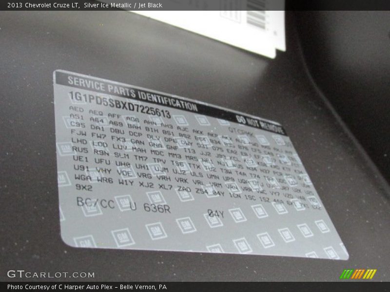 Silver Ice Metallic / Jet Black 2013 Chevrolet Cruze LT