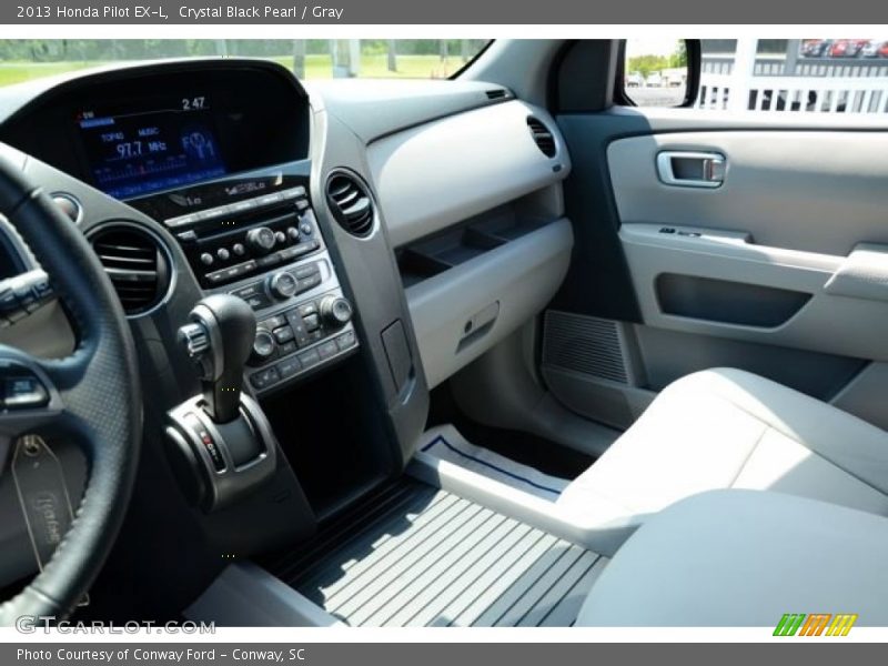 Crystal Black Pearl / Gray 2013 Honda Pilot EX-L