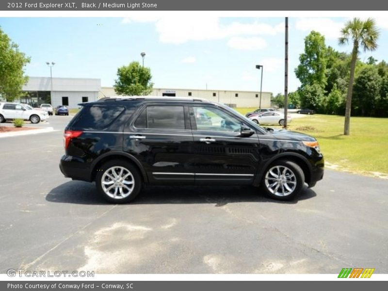 Black / Medium Light Stone 2012 Ford Explorer XLT