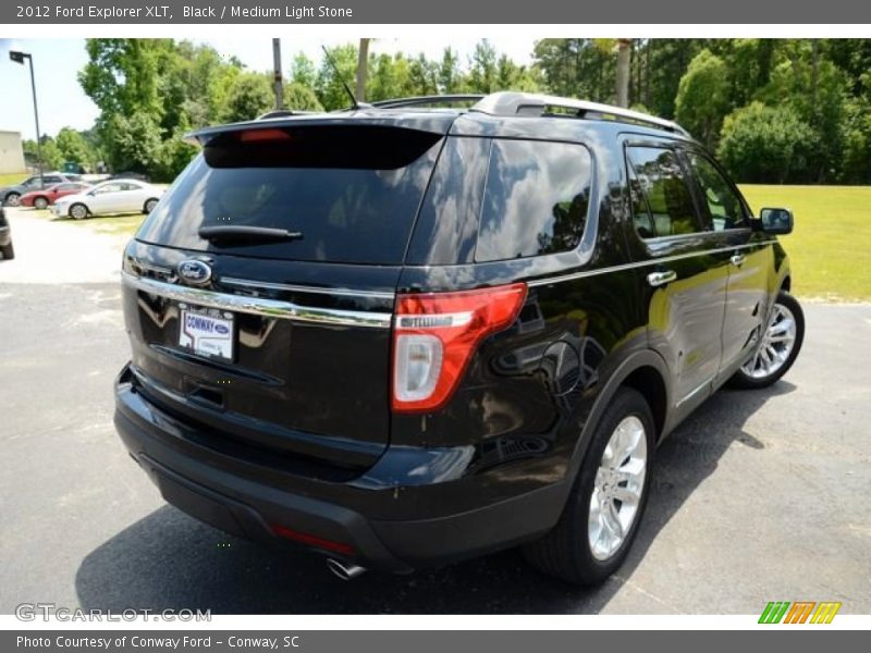 Black / Medium Light Stone 2012 Ford Explorer XLT