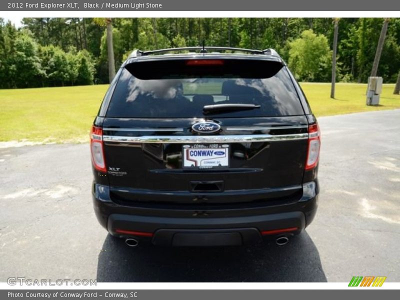 Black / Medium Light Stone 2012 Ford Explorer XLT