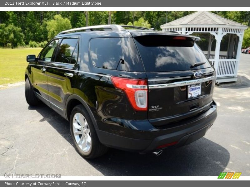 Black / Medium Light Stone 2012 Ford Explorer XLT