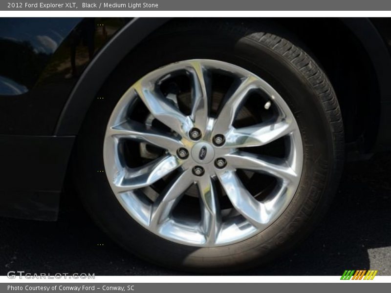 Black / Medium Light Stone 2012 Ford Explorer XLT