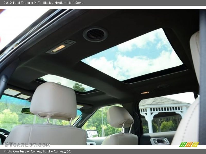 Black / Medium Light Stone 2012 Ford Explorer XLT