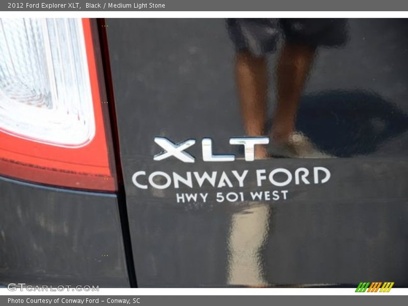 Black / Medium Light Stone 2012 Ford Explorer XLT