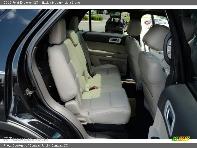 Black / Medium Light Stone 2012 Ford Explorer XLT