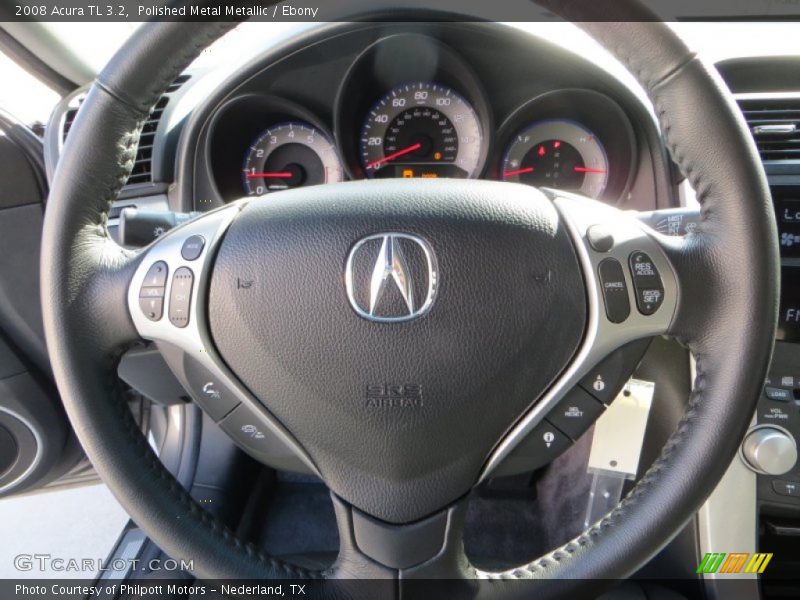 Polished Metal Metallic / Ebony 2008 Acura TL 3.2