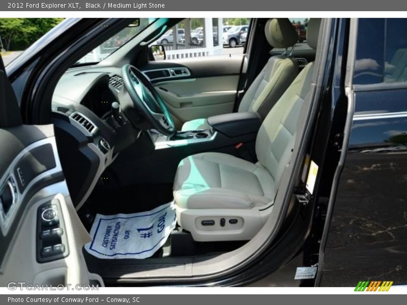 Black / Medium Light Stone 2012 Ford Explorer XLT