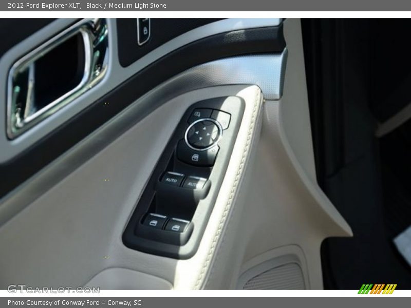 Black / Medium Light Stone 2012 Ford Explorer XLT