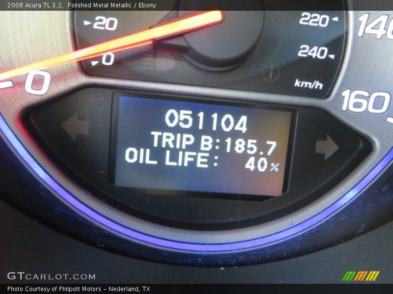 Polished Metal Metallic / Ebony 2008 Acura TL 3.2
