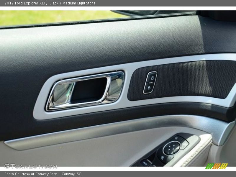 Black / Medium Light Stone 2012 Ford Explorer XLT