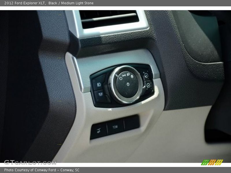 Black / Medium Light Stone 2012 Ford Explorer XLT