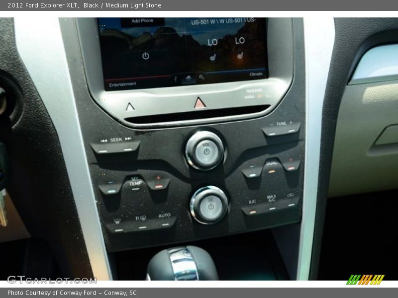 Black / Medium Light Stone 2012 Ford Explorer XLT