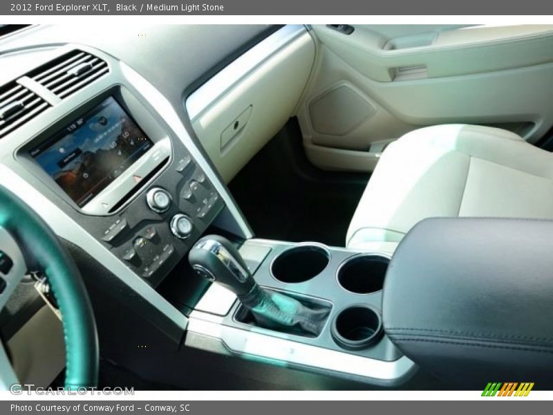 Black / Medium Light Stone 2012 Ford Explorer XLT