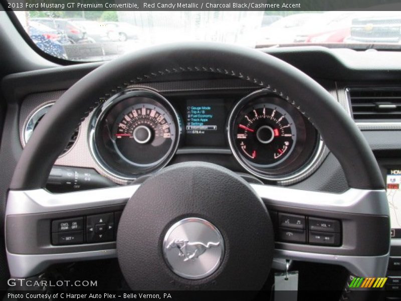 Red Candy Metallic / Charcoal Black/Cashmere Accent 2013 Ford Mustang GT Premium Convertible