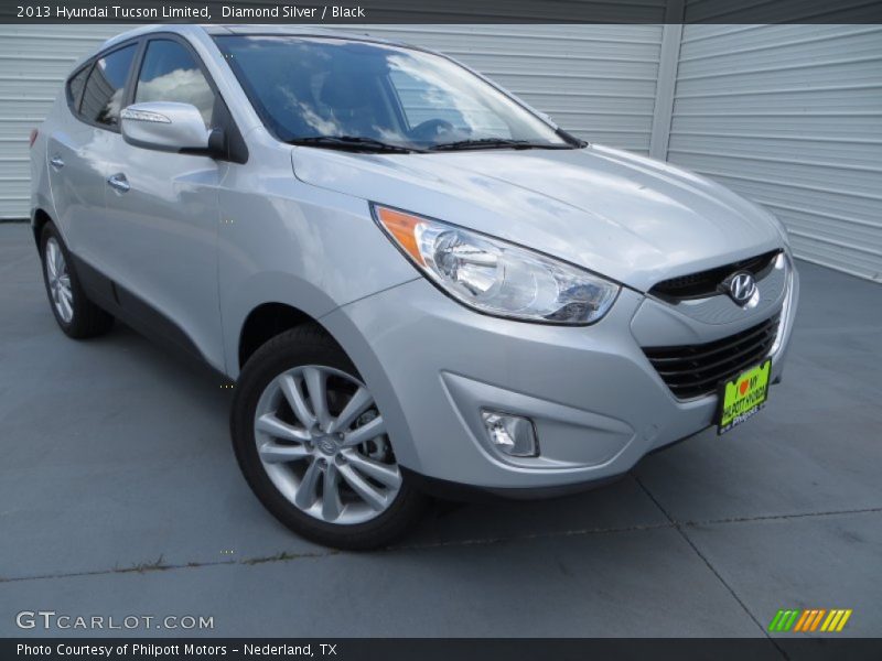 Diamond Silver / Black 2013 Hyundai Tucson Limited