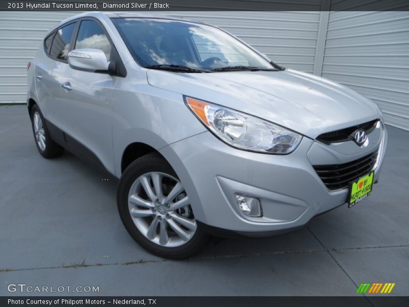 Diamond Silver / Black 2013 Hyundai Tucson Limited