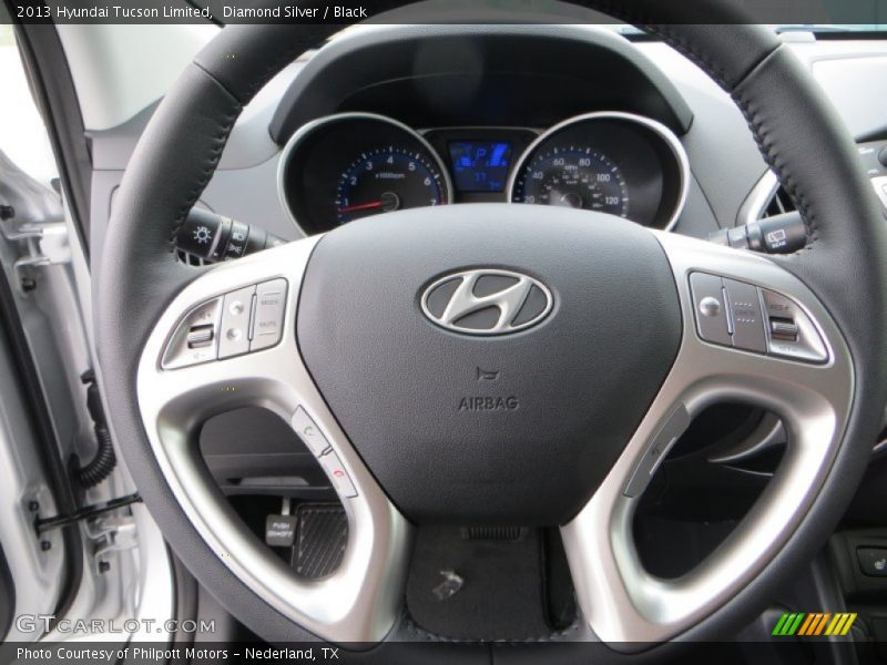 Diamond Silver / Black 2013 Hyundai Tucson Limited