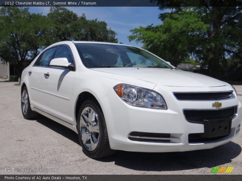 Summit White / Titanium 2012 Chevrolet Malibu LT