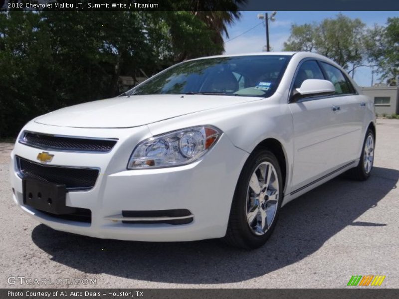 Summit White / Titanium 2012 Chevrolet Malibu LT