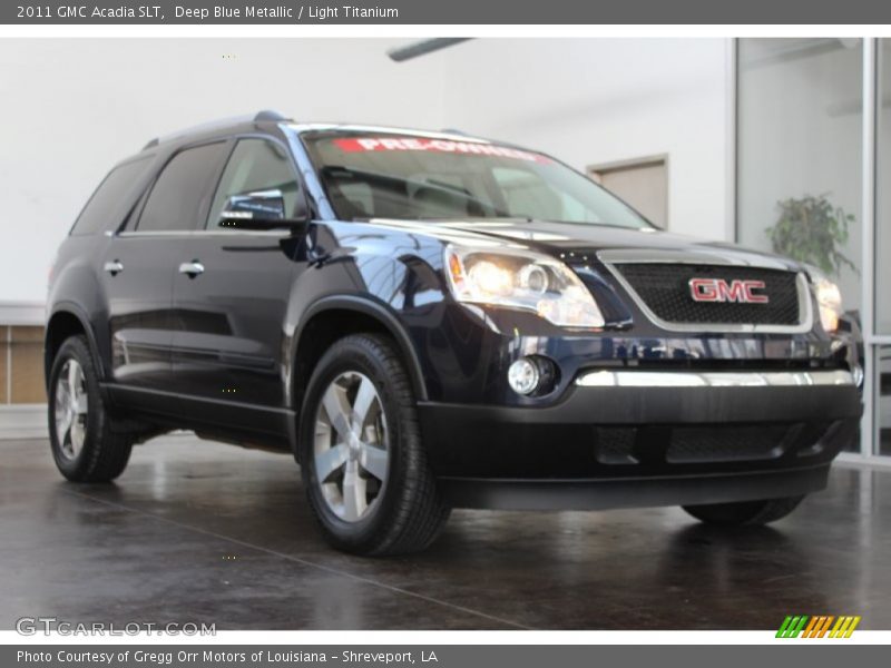 Deep Blue Metallic / Light Titanium 2011 GMC Acadia SLT
