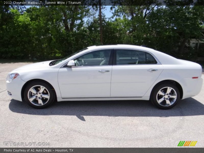 Summit White / Titanium 2012 Chevrolet Malibu LT