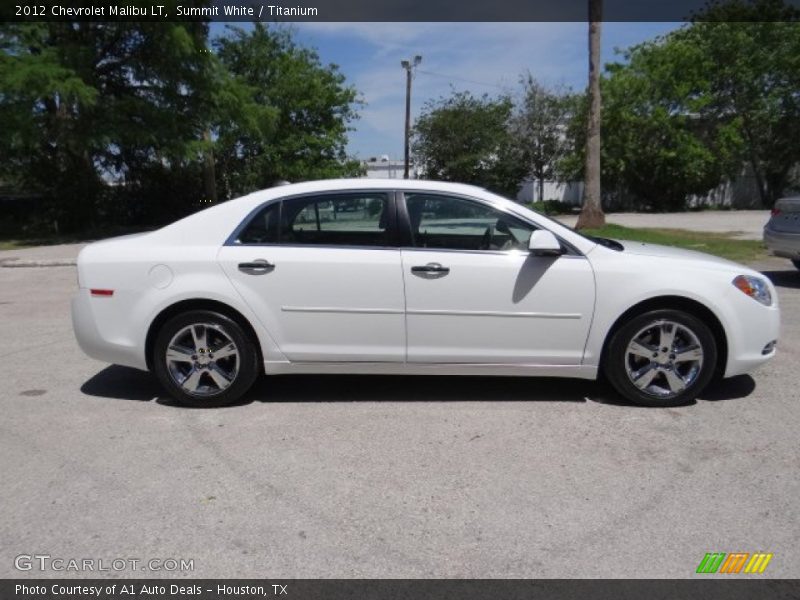 Summit White / Titanium 2012 Chevrolet Malibu LT