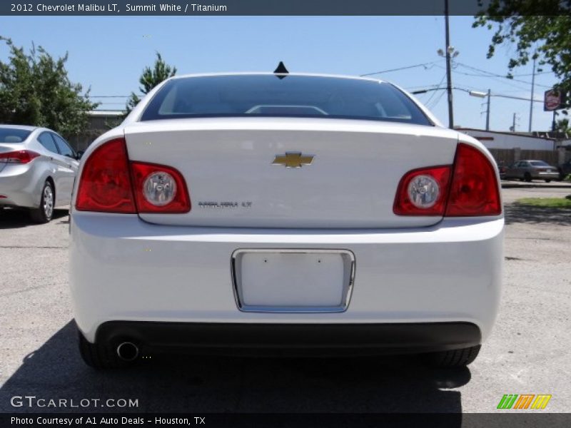 Summit White / Titanium 2012 Chevrolet Malibu LT