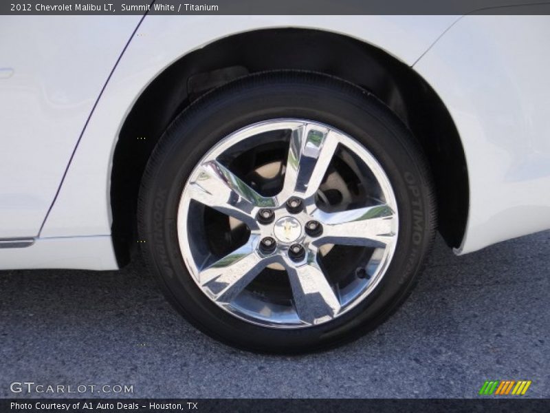 Summit White / Titanium 2012 Chevrolet Malibu LT