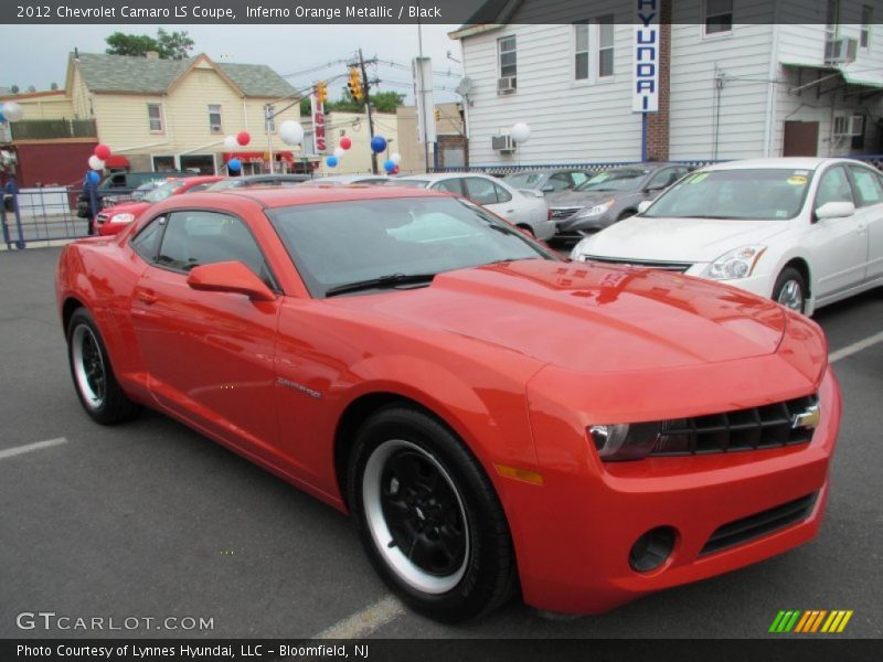 Inferno Orange Metallic / Black 2012 Chevrolet Camaro LS Coupe