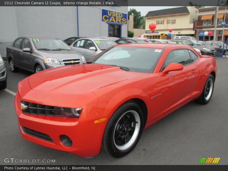 Inferno Orange Metallic / Black 2012 Chevrolet Camaro LS Coupe