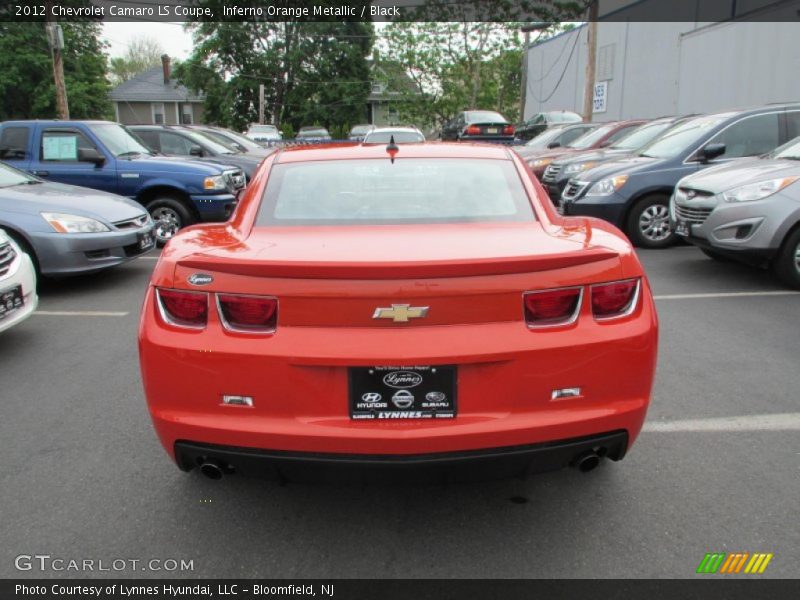 Inferno Orange Metallic / Black 2012 Chevrolet Camaro LS Coupe